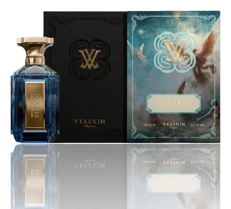 Velixir Icarus bottle and box